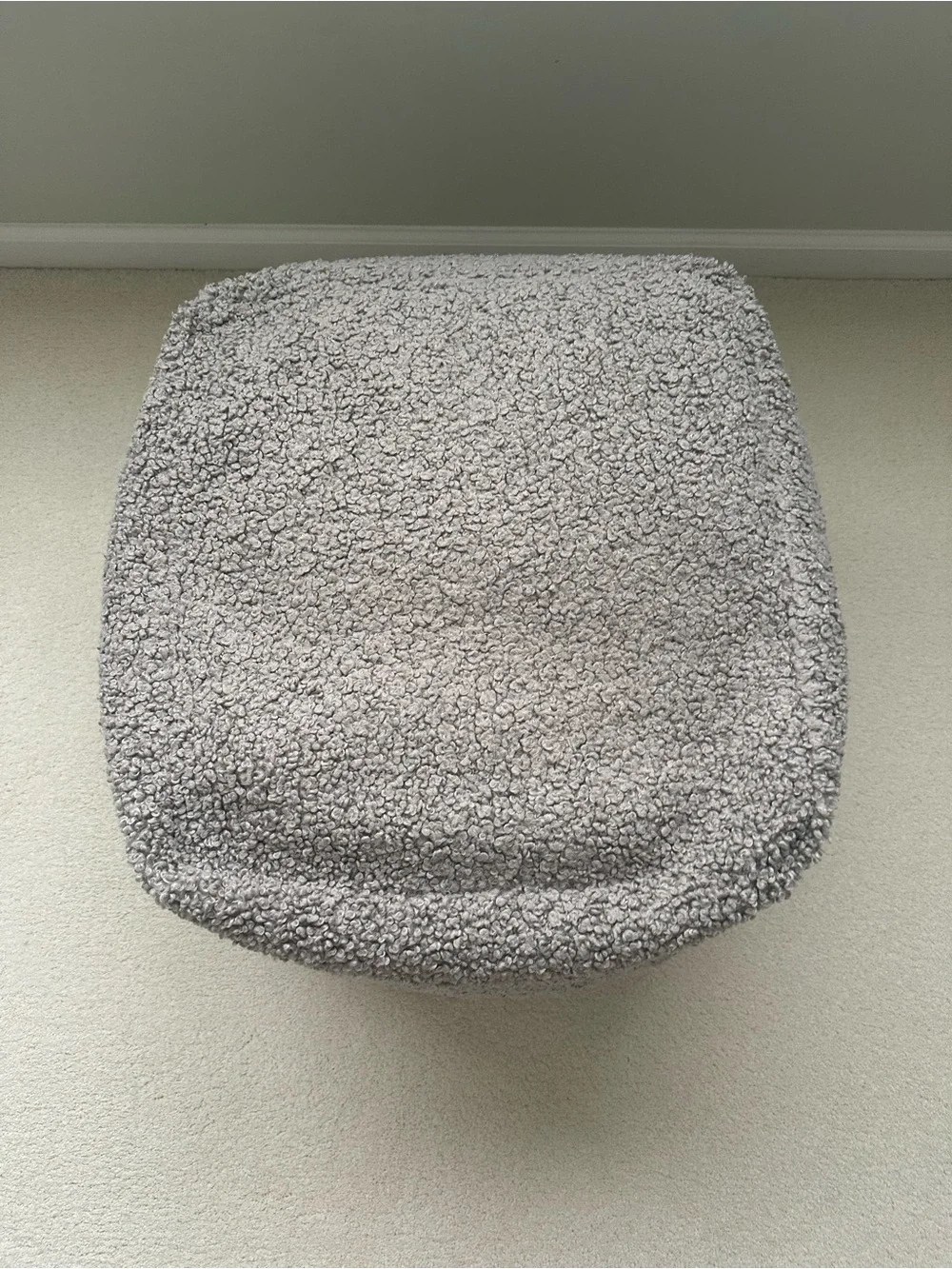 Pottery Barn Cozy Teddy Faux Fur Pouf